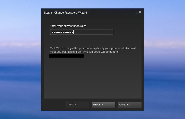 Enter your current password