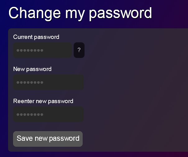 Enter passwords
